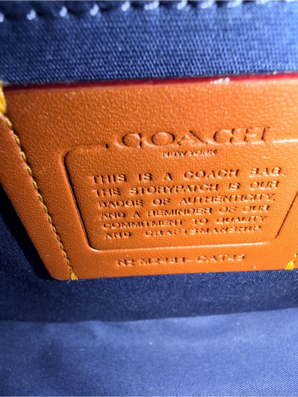 Coach tabby chain Denim Crossbody with Gold Turnlock and Navy Trim - Picture 5 of 5